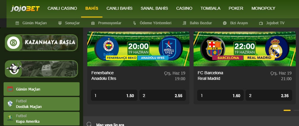 JOJOBET CANLI BAHIS